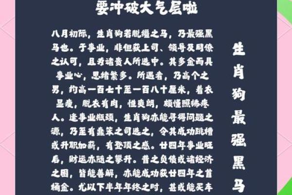 狗年命运：出生的命理特征揭秘