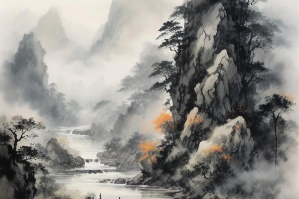 善良气场与山水风水相结合的头像设计