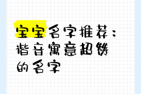 谐音名字的魅力：如何选择既好听又有寓意的名字
