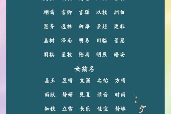 如何为女孩取一个有意义的四个字名字