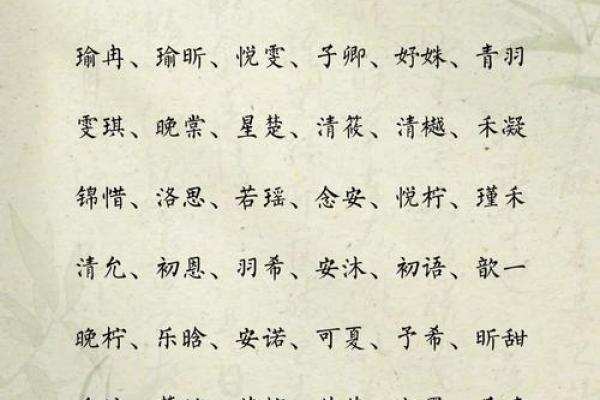 让人心动的女生名字盘点