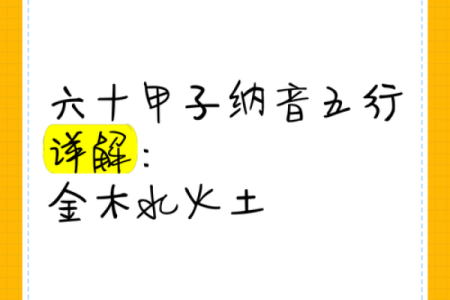 了解年份纳音五行表：破解命运密码的关键所在