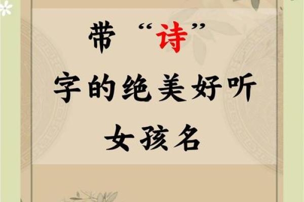 诗字名字的独特魅力与文化传承