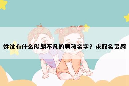 姓沈有什么俊朗不凡的男孩名字？求取名灵感