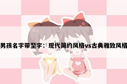 男孩名字带至字：现代简约风格vs古典雅致风格