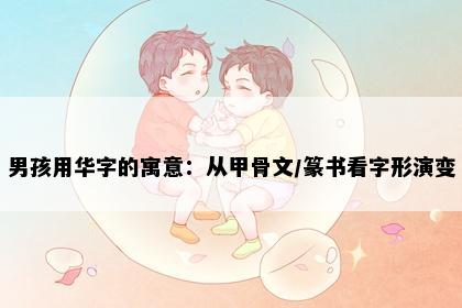男孩用华字的寓意：从甲骨文/篆书看字形演变