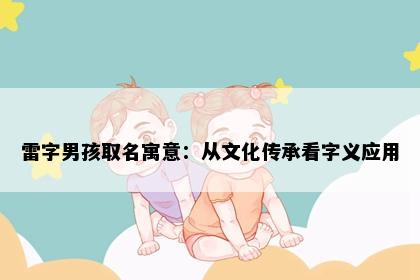 雷字男孩取名寓意：从文化传承看字义应用